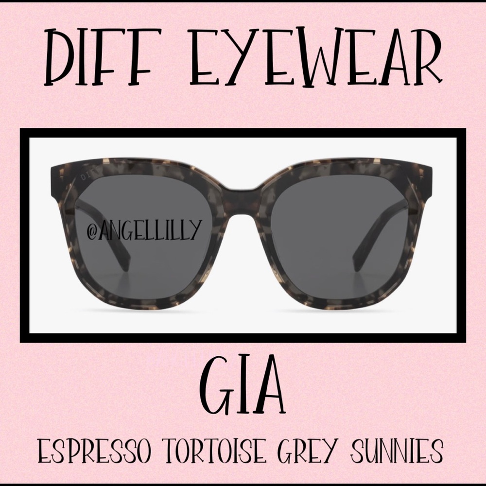 DIFF Eyewear GIA Espresso Tortoise Grey Sunnies